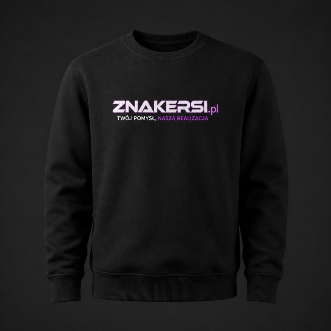 Bluza bez kaptura z logo znakersi.pl