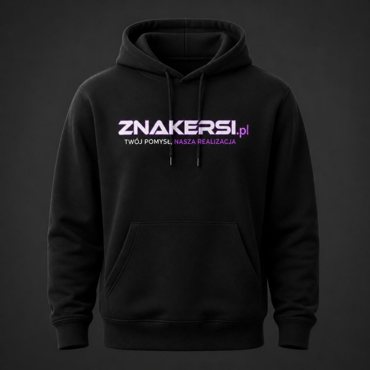 Bluza z kapturem z logo znakersi.pl